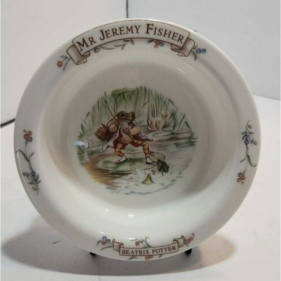 Vtg Beatrix Potter "Mr. Jeremy Fisher" Child's Bowl Made in England 1986 - Picture 1 of 9